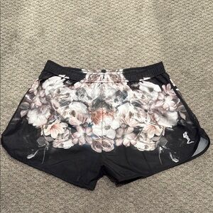 Religion - Floral Skull Athletic Shorts